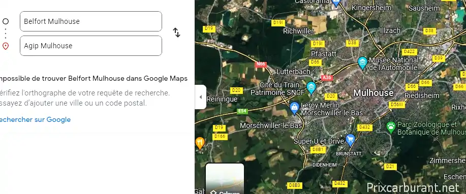 Agip Mulhouse Route Belfort