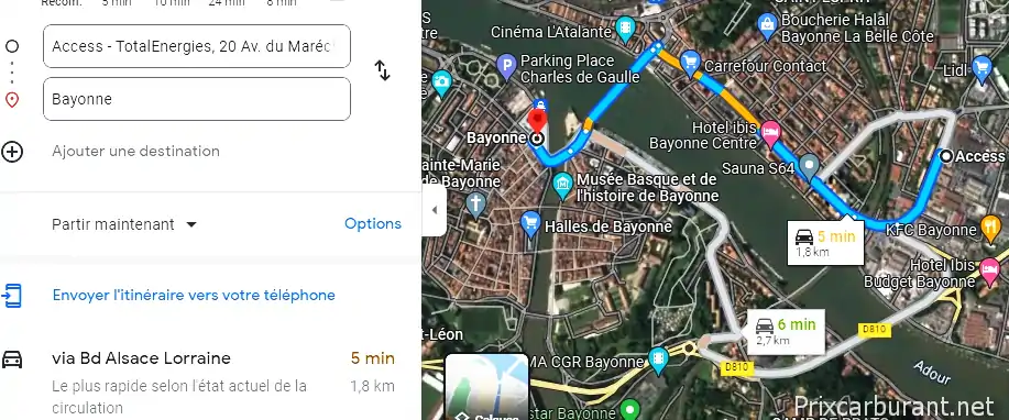 Relais Bayonne Ste Croix Station To