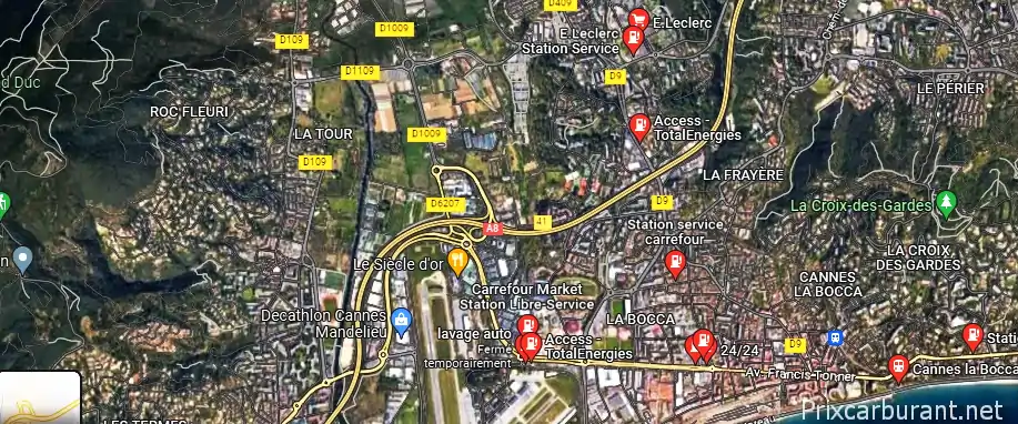 Station essence Cannes La Bocca