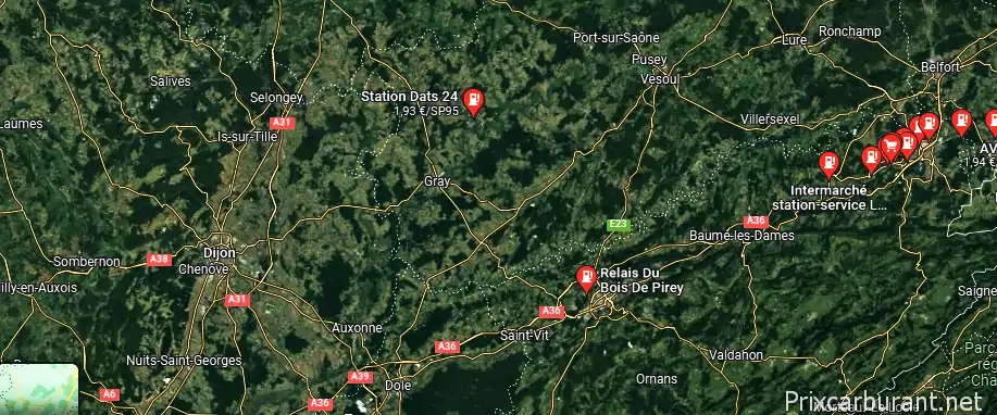 Station essence Dampierre-Sur-Le-Doubs