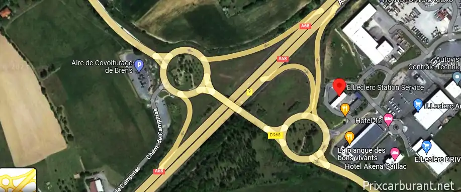 Station Leclerc Brens – A68